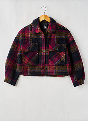 Palton scurt croială dreaptă fără glugă violet LE TEMPS DES CERISES fille