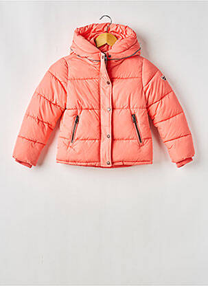 Geacă matlasată mâneci lungi cu glugă roz GARCIA fille