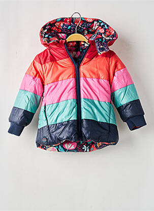 Geacă matlasată mâneci lungi cu glugă roșu BOBOLI fille