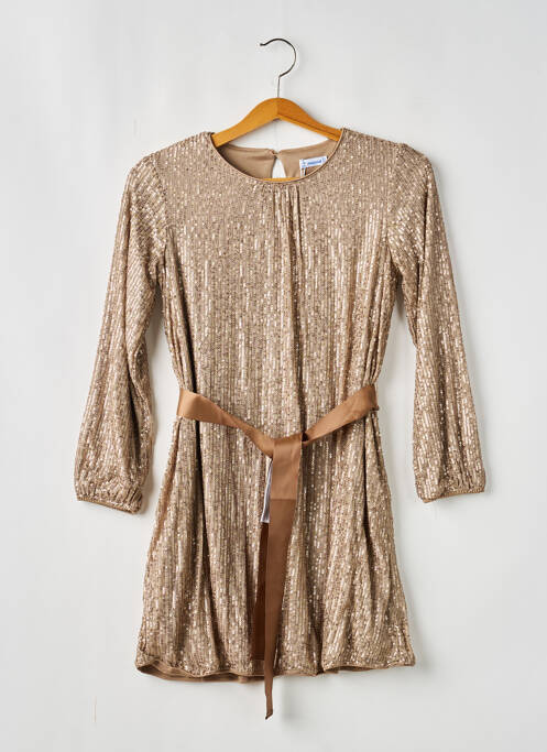 Rochie midi guler rotund mâneci lungi auriu MAYORAL fille