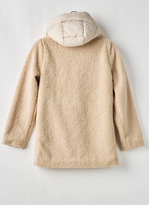 Palton lung croială dreaptă cu glugă bej GARCIA fille