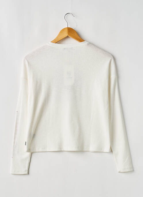 Top croială dreaptă mâneci lungi alb GARCIA fille