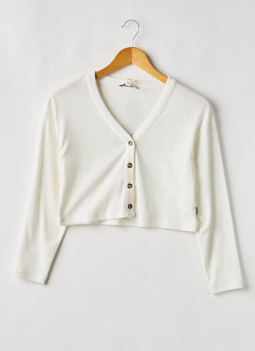 Vestă cu mâneci lungi croială dreaptă alb GARCIA fille