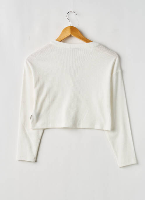 Vestă cu mâneci lungi croială dreaptă alb GARCIA fille