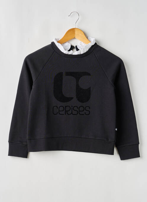 Hanorac mâneci lungi mâneci lungi negru LE TEMPS DES CERISES fille