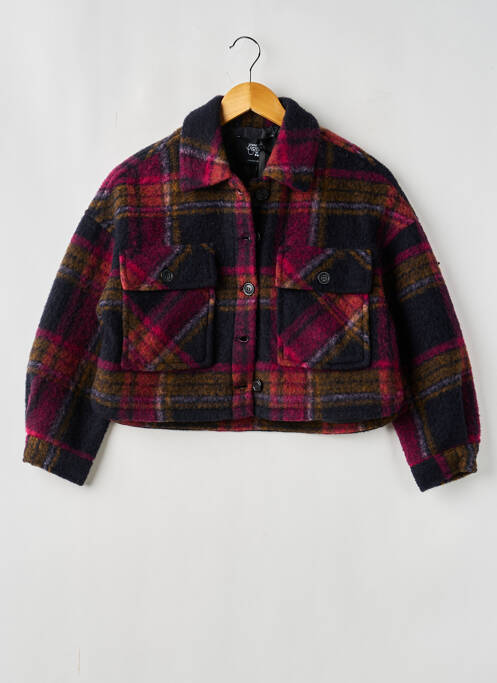 Palton scurt croială dreaptă fără glugă violet LE TEMPS DES CERISES fille