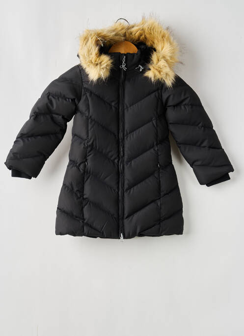 Geacă matlasată mâneci lungi cu glugă negru BOBOLI fille