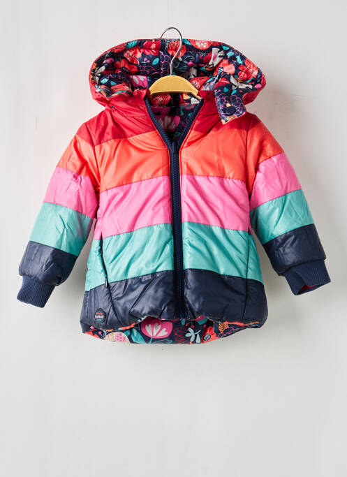 Geacă matlasată mâneci lungi cu glugă roșu BOBOLI fille