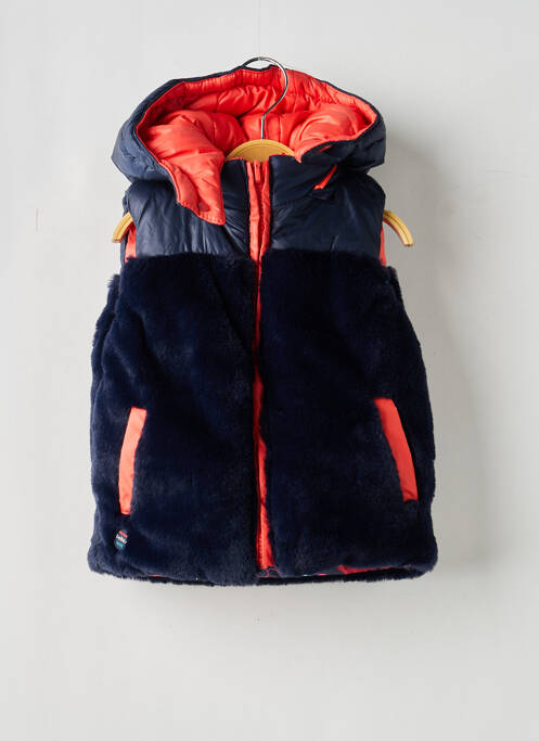 Geacă matlasată guler col înalt cu glugă albastru BOBOLI fille