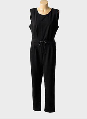 Salopetă-pantalon țesătură crep mâneci scurte negru KAPORAL femme