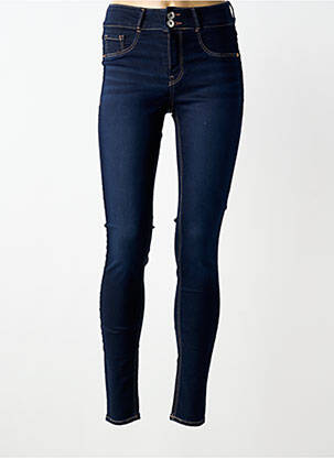 Blugi skinny țesătură brută mărime normală albastru ONE SIZE FILTS ALL femme