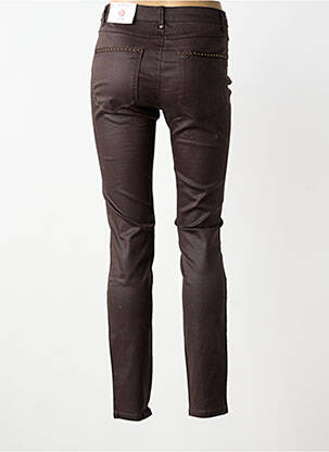 Pantalon slim elasticitate mărime normală maro MORGAN femeie