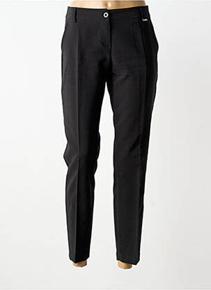 Pantalon 7/8 țesătură poplin mărime normală negru ARTIGLI femme