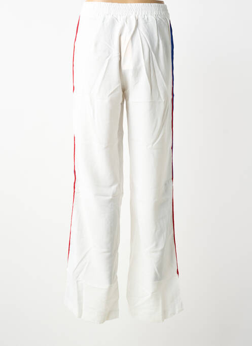 Pantalon drept țesătură poplin mărime normală alb SHOWNY femme