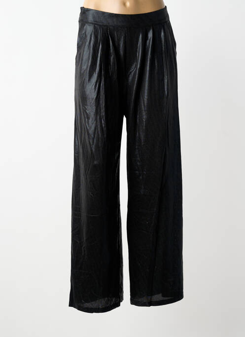 Pantalon larg croială fluidă mărime normală negru GOLDEN LIVE femme