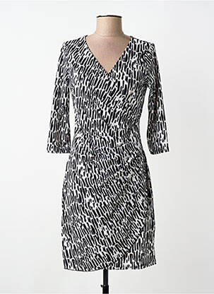 Rochie midi mâneci 3/4 mâneci 3/4 negru MORGAN femme