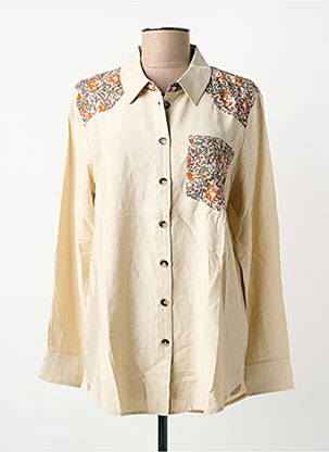 Cămașă imprimeu fantezie mâneci lungi bej KAPORAL femme