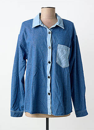 Cămașă croială dreaptă mâneci lungi albastru ANDY & LUCY femme