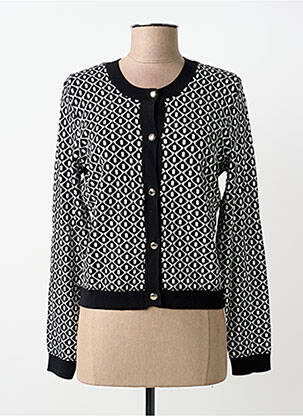 Vestă cu mâneci lungi croială cambrată negru MORGAN femme