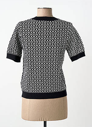 Tricou imprimeu fantezie mâneci scurte negru MORGAN femeie