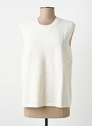 Pulover elasticitate fără mâneci alb MOLLY BRACKEN femme