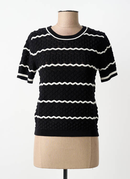 Tricou croială cambrată mâneci scurte negru MORGAN femme