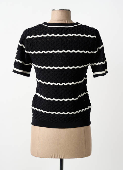 Tricou croială cambrată mâneci scurte negru MORGAN femme