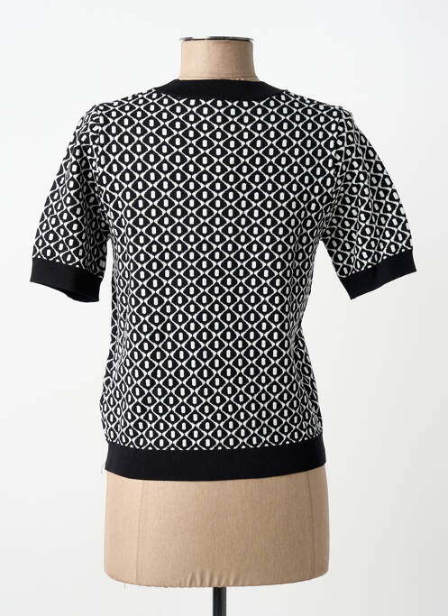 Tricou imprimeu fantezie mâneci scurte negru MORGAN femme