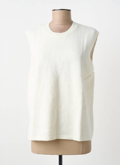 Pulover elasticitate fără mâneci alb MOLLY BRACKEN femme