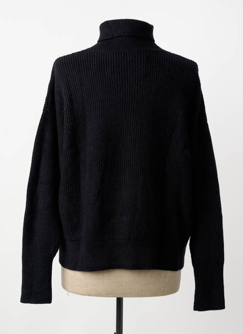 Pulover cu guler înalt tricotaj din plasă mâneci lungi negru TIFFOSI femme