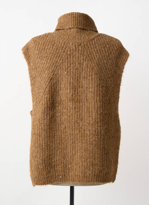 Poncho guler rulat maro MOLLY BRACKEN femme