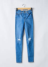 Blugi skinny efect uzat decolorat talie înaltă albastru LEVIS femme