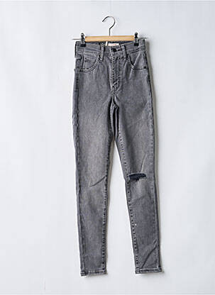 Blugi skinny efect uzat decolorat talie înaltă gri LEVI'S femeie