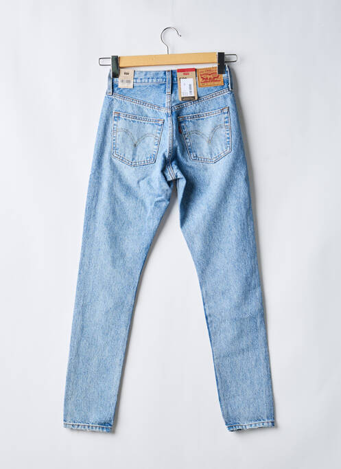 Blugi cu croială slim efect uzat decolorat talie înaltă albastru LEVIS femme