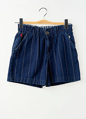Șort închidere cu fermoar sub clapetă cu nasturi talie elastică albastru RALPH LAUREN fată