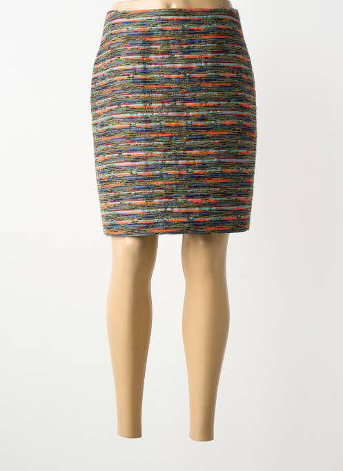 Fustă midi talie cu cleme albastru D.SPORT femme