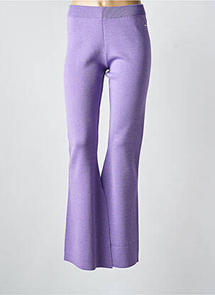 Pantalon larg mărime normală mărime normală violet TOMMY HILFIGER femeie