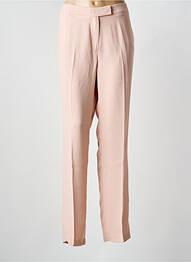Pantalon drept țesătură crep mărime normală roz DEVERNOIS femme