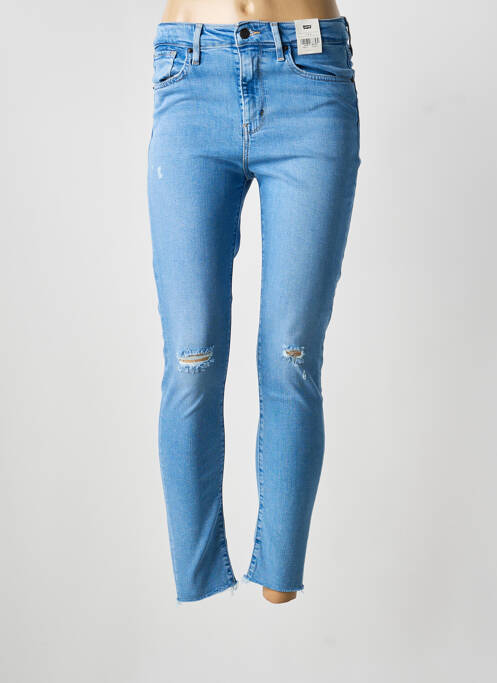 Blugi cu croială slim efect uzat decolorat mărime normală albastru LEVIS femme