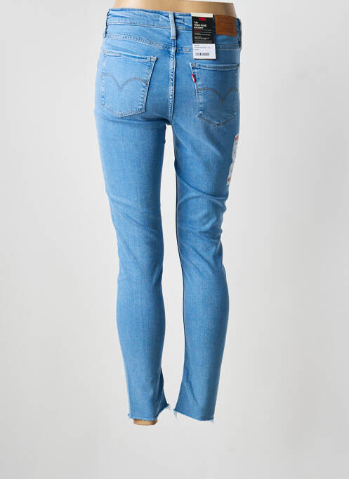 Blugi cu croială slim efect uzat decolorat mărime normală albastru LEVIS femme