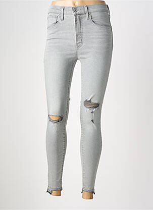 Blugi skinny efect uzat decolorat talie înaltă gri LEVI'S femeie