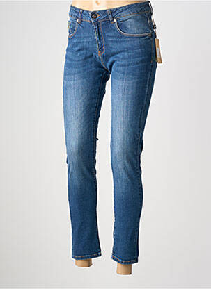 Blugi skinny elasticitate talie joasă albastru LOIS femeie