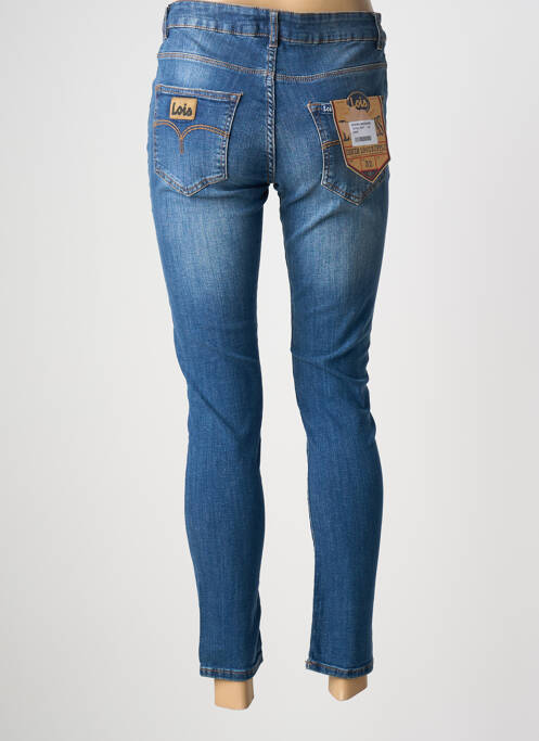 Blugi skinny elasticitate talie joasă albastru LOIS femme