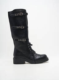 Cizme țesătură satinată toc de 4 la 6 cm negru LADY GLORY femme