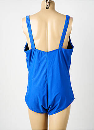 Costum de baie dintr-o singură piesă efect material satinat top sutien modelat albastru DAMART femeie