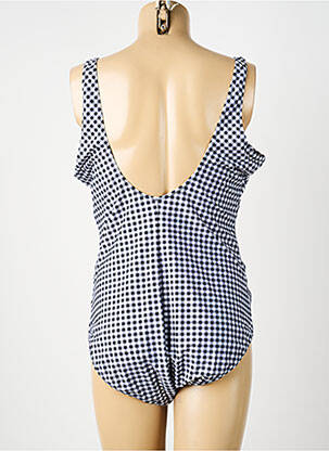 Costum de baie dintr-o singură piesă efect material satinat top triunghiuri negru DAMART femeie