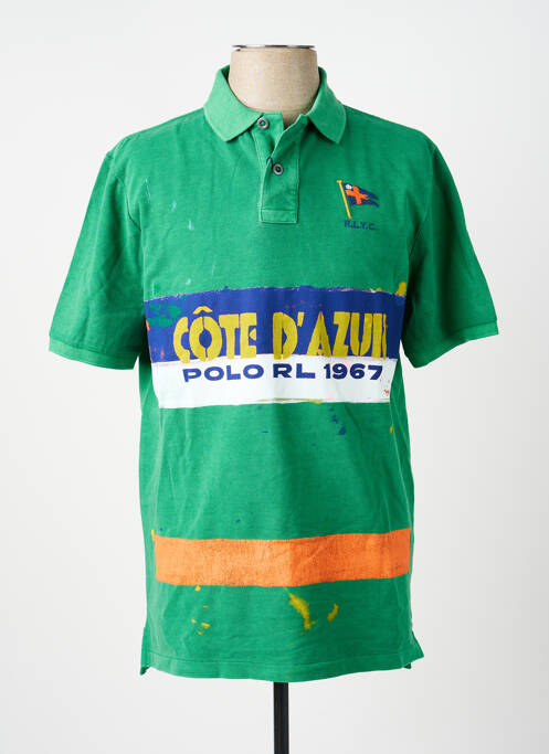 Polo croială dreaptă mâneci scurte verde RALPH LAUREN homme