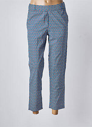 Pantalon 7/8 țesătură poplin mărime normală albastru DIPLODOCUS femeie