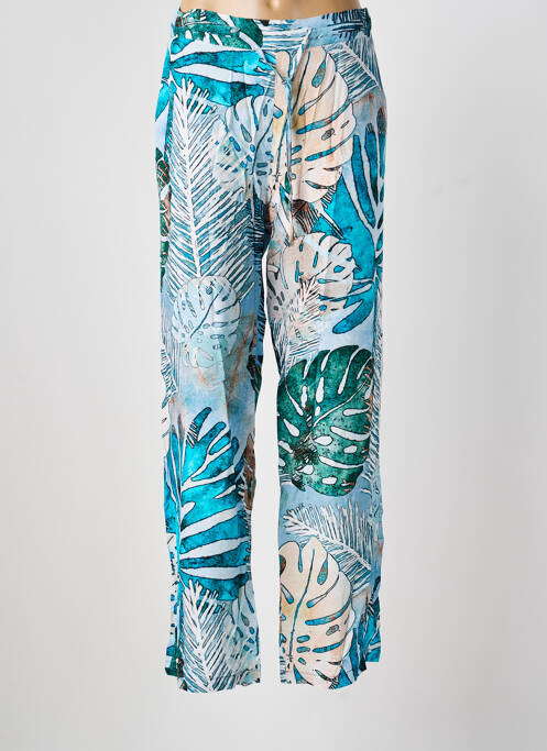 Pantalon drept țesătură poplin mărime normală albastru DOLCEZZA femme