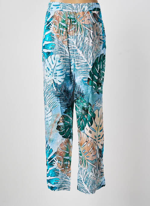 Pantalon drept țesătură poplin mărime normală albastru DOLCEZZA femme